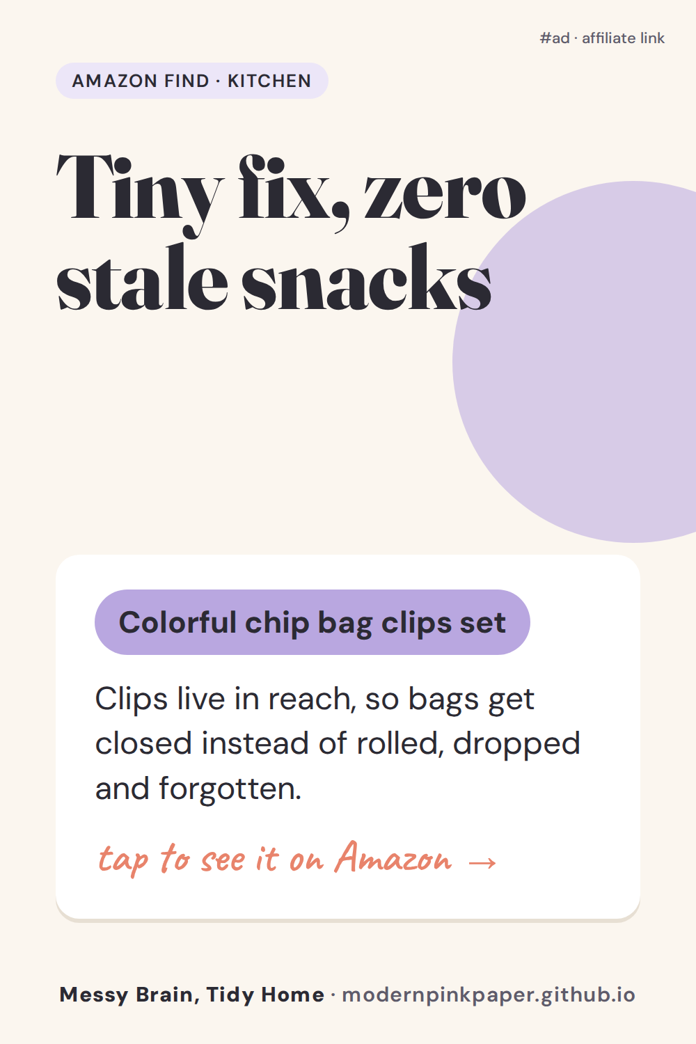 Tiny fix, zero stale snacks