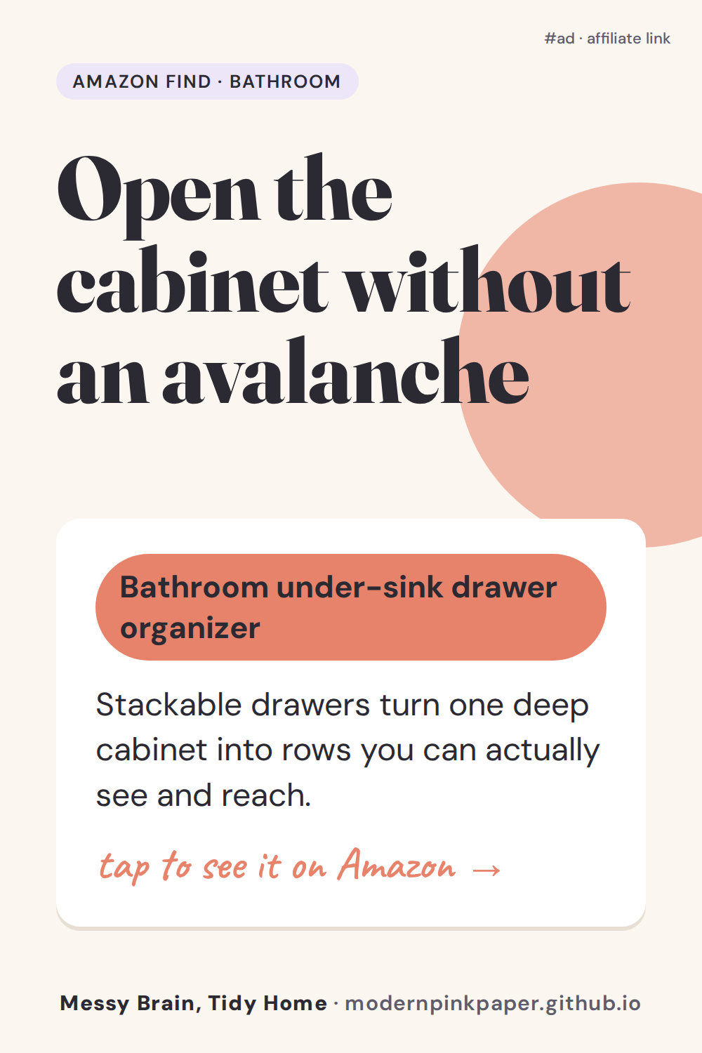 Open the cabinet without an avalanche
