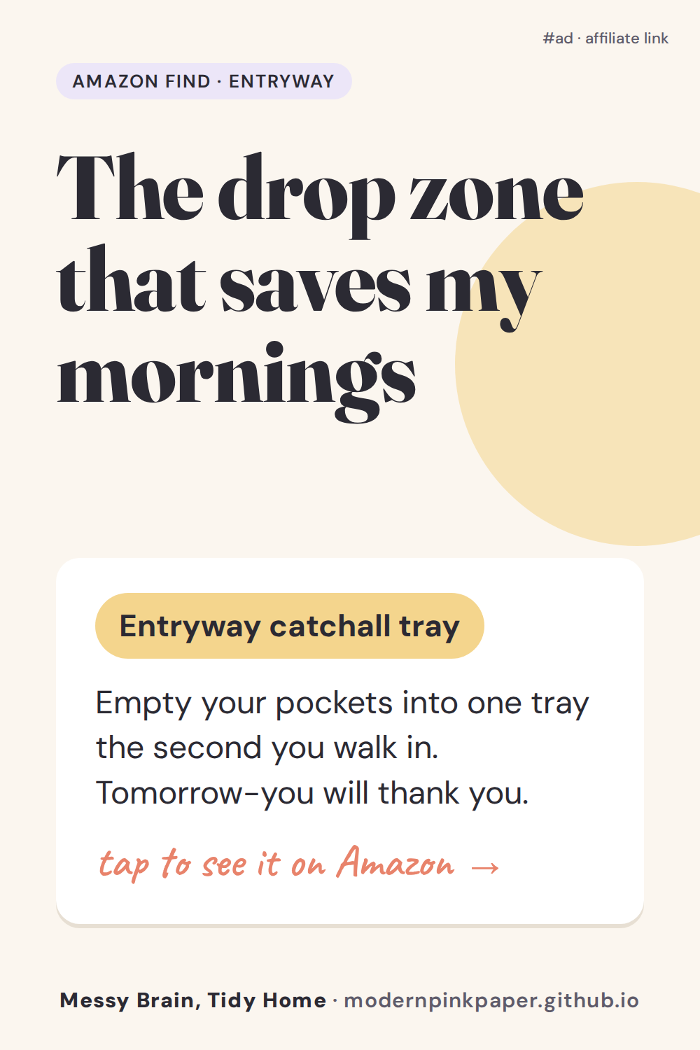 The drop zone that saves my mornings