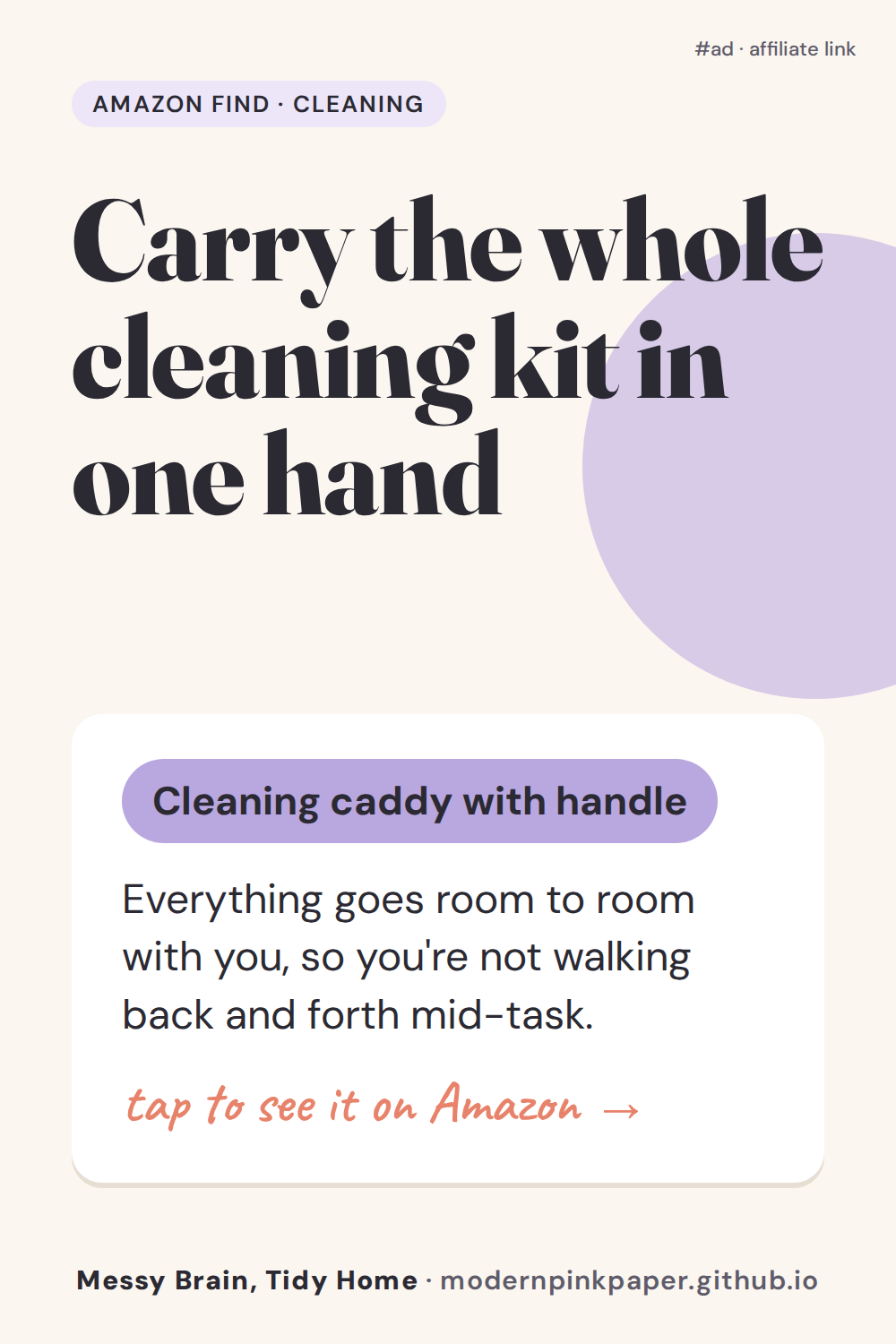 Carry the whole cleaning kit in one hand
