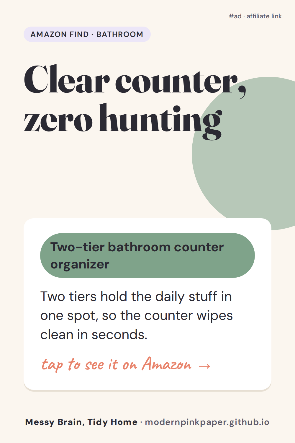 Clear counter, zero hunting