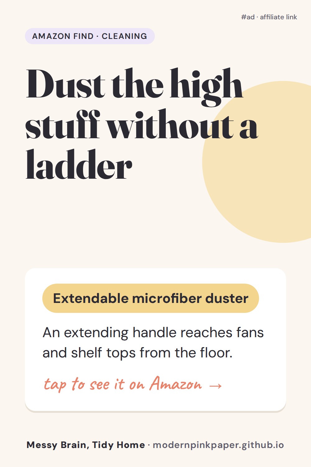 Dust the high stuff without a ladder