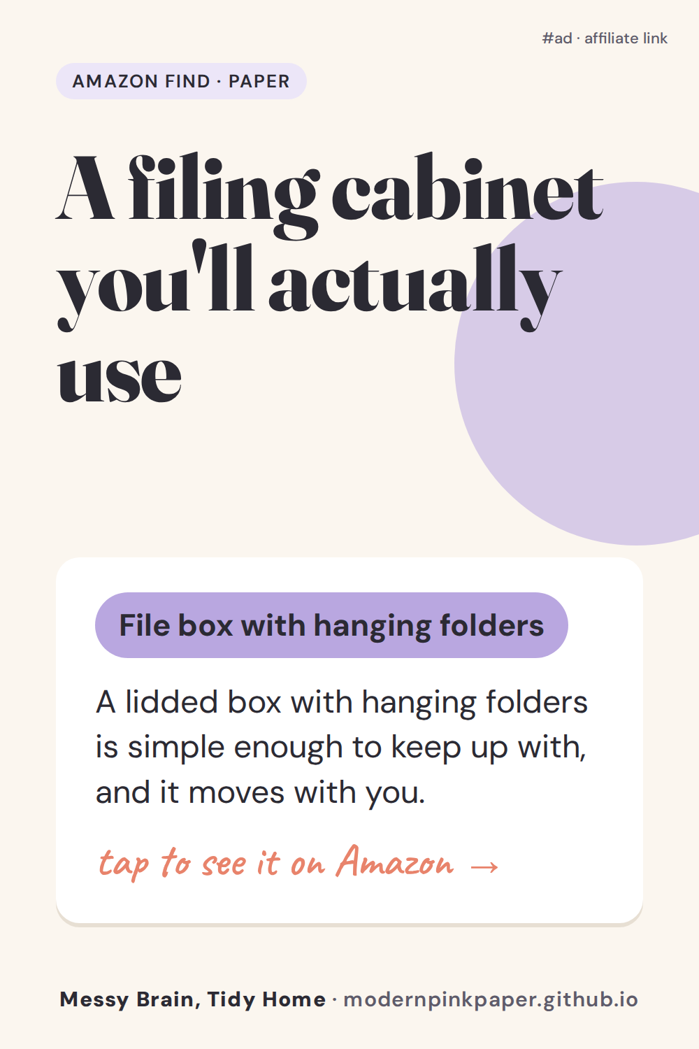 A filing cabinet you'll actually use