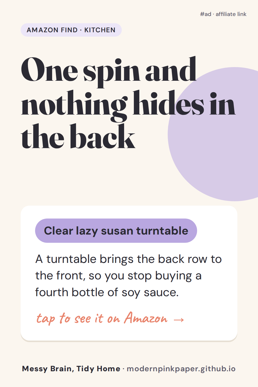 One spin and nothing hides in the back
