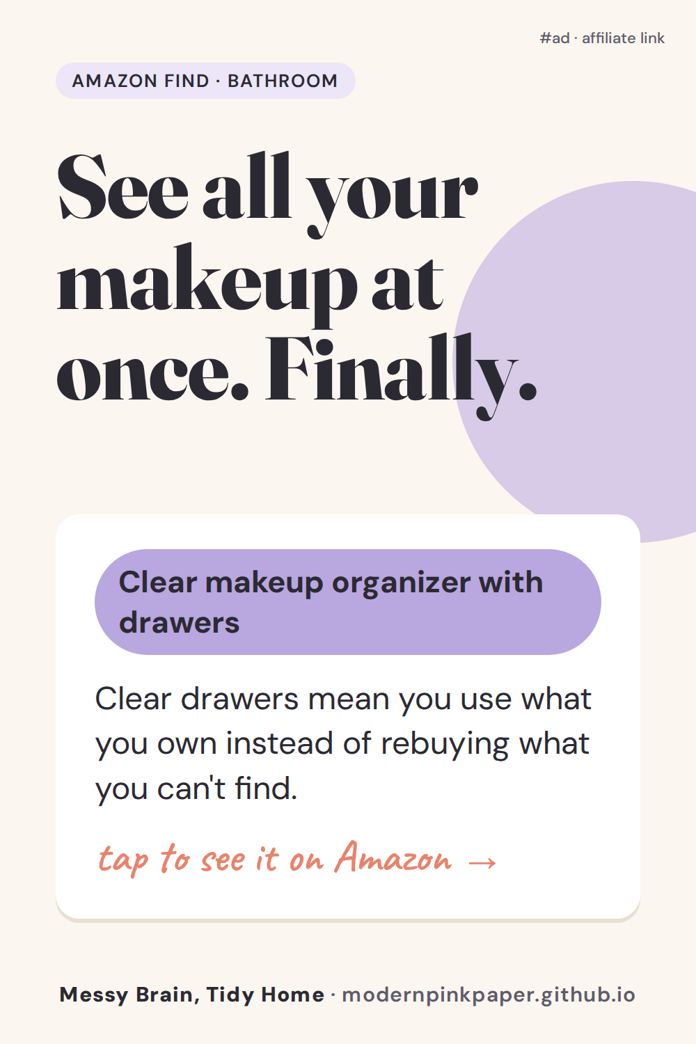 See all your makeup at once. Finally.
