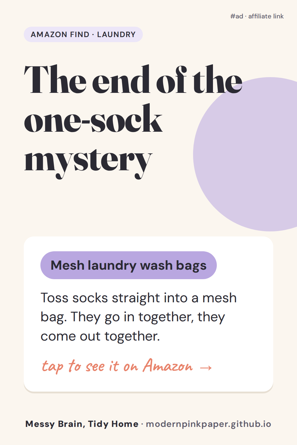 The end of the one-sock mystery