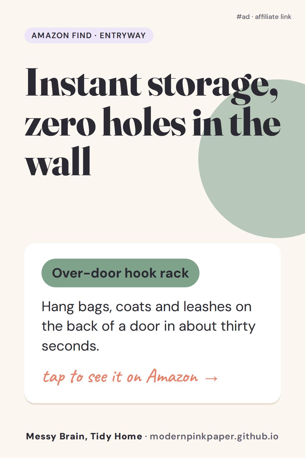 Instant storage, zero holes in the wall