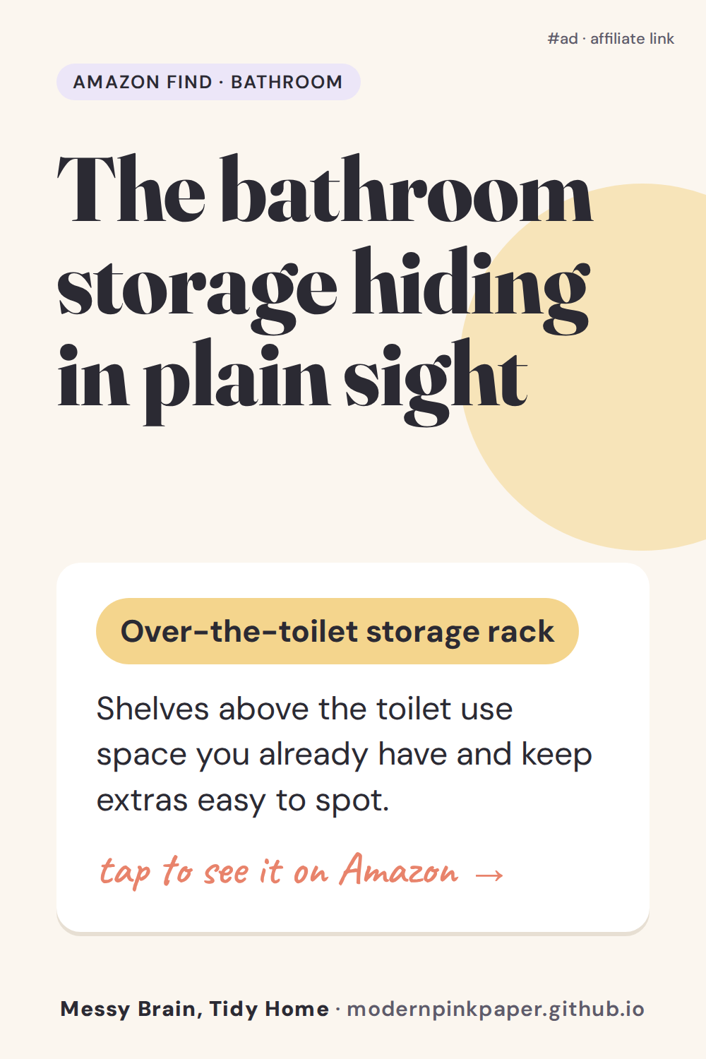 The bathroom storage hiding in plain sight