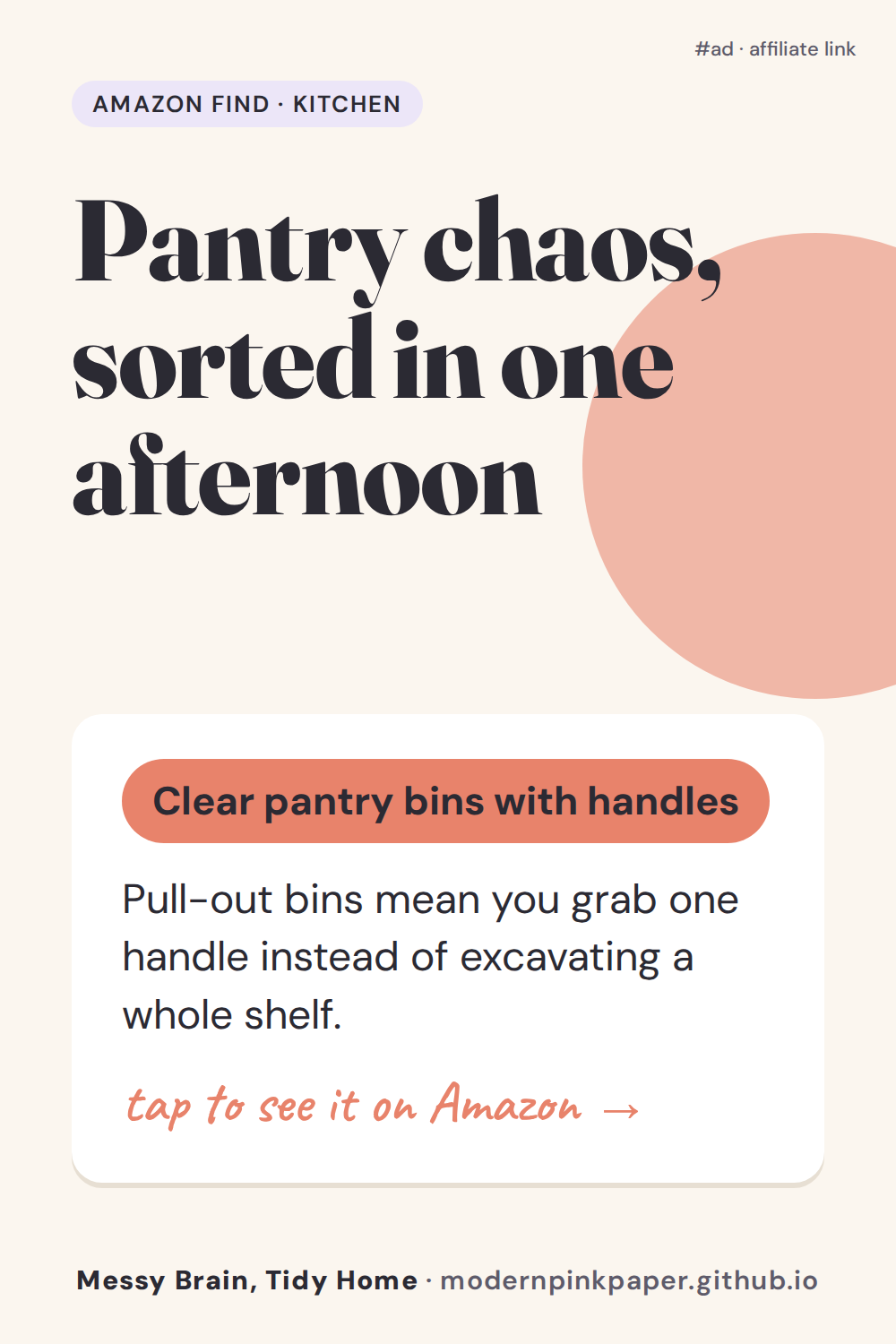 Pantry chaos, sorted in one afternoon