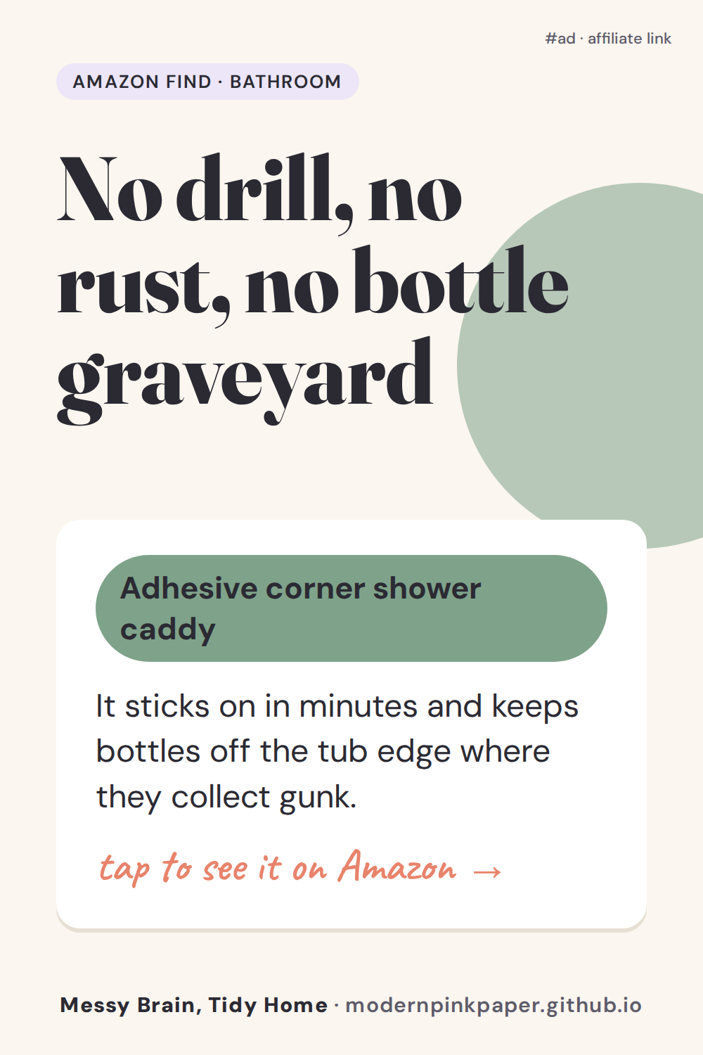 No drill, no rust, no bottle graveyard