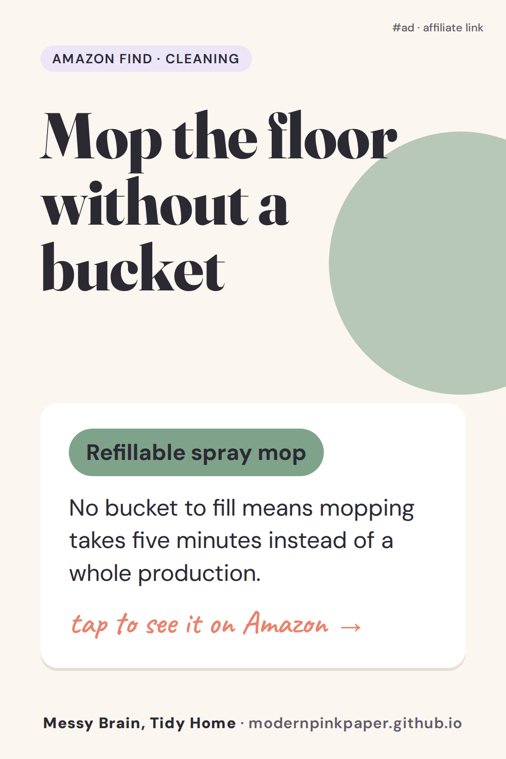 Mop the floor without a bucket