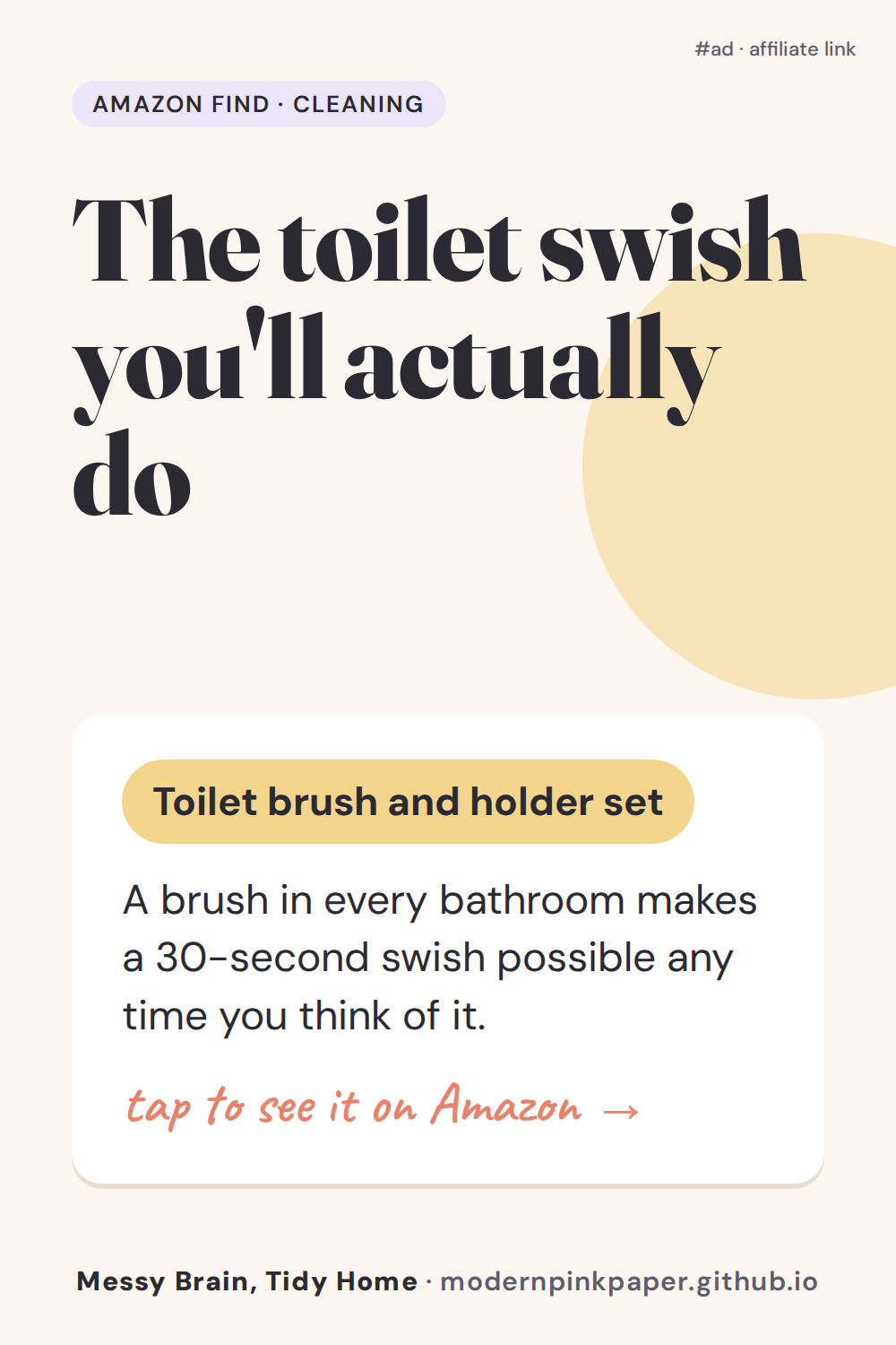 The toilet swish you'll actually do