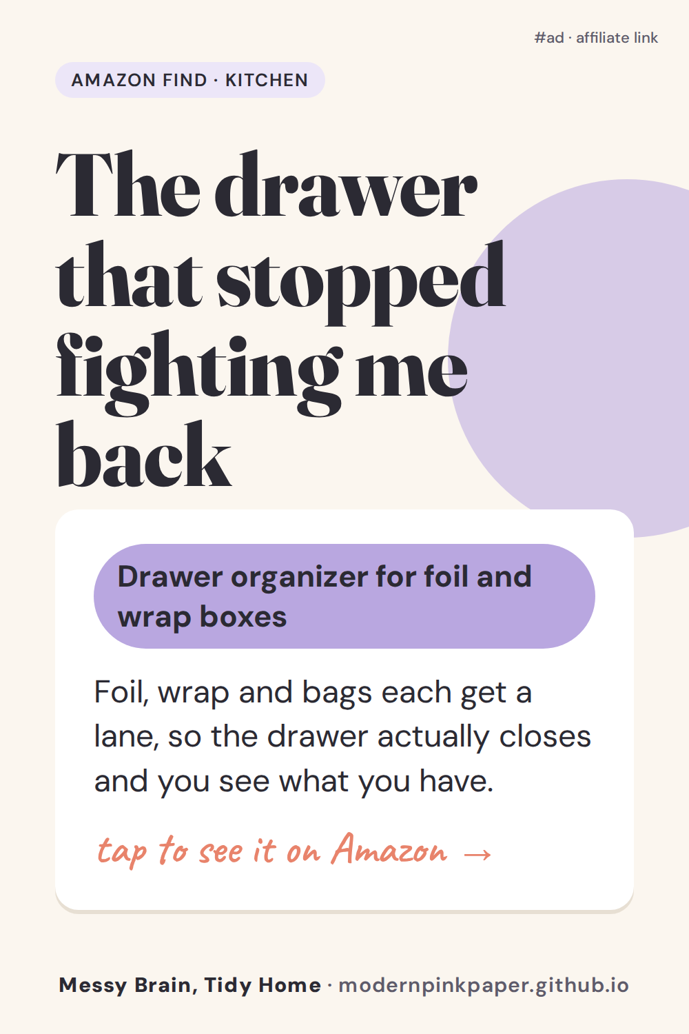 The drawer that stopped fighting me back