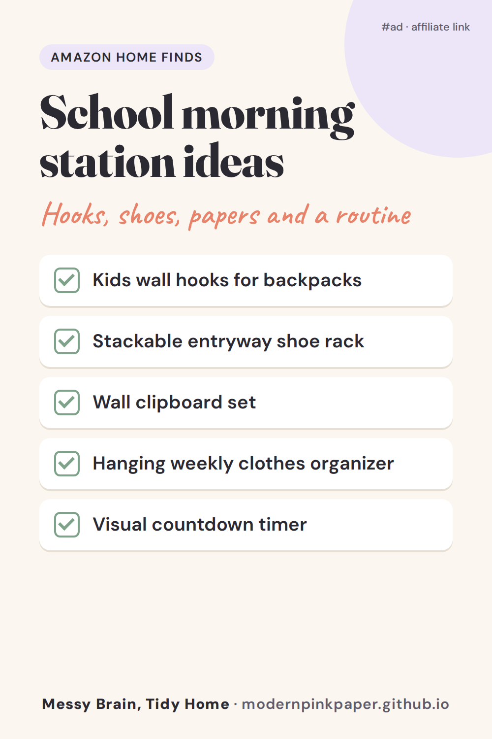 The School Morning Station: How to Get Kids Out the Door on Time